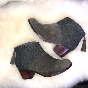Toms 'Leila' Ankle Booties Tarmac Olive Size 5.5